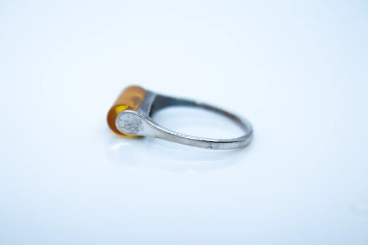 Sterling Silver Amber Ring