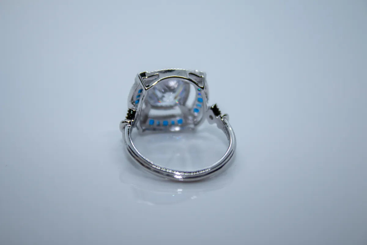 Sterling Silver Sapphire Colored Ring