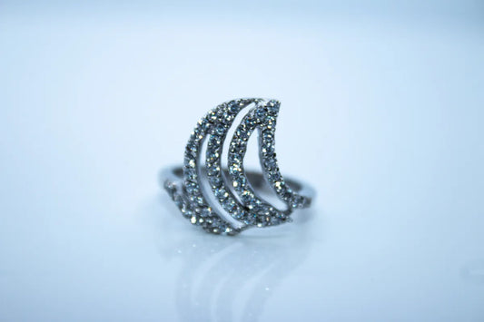 Sterling Silver CZ Diamond Shaped Ring