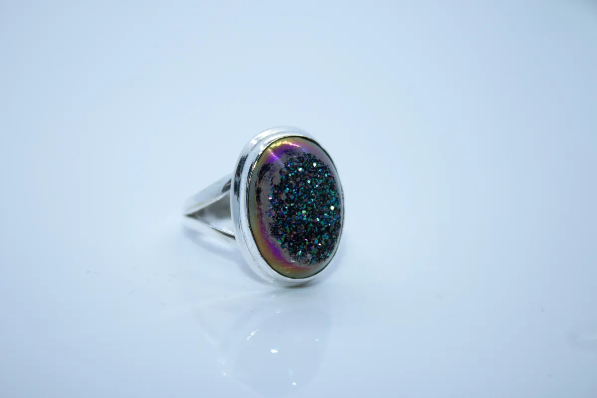 Sterling Silver Druzy Ring