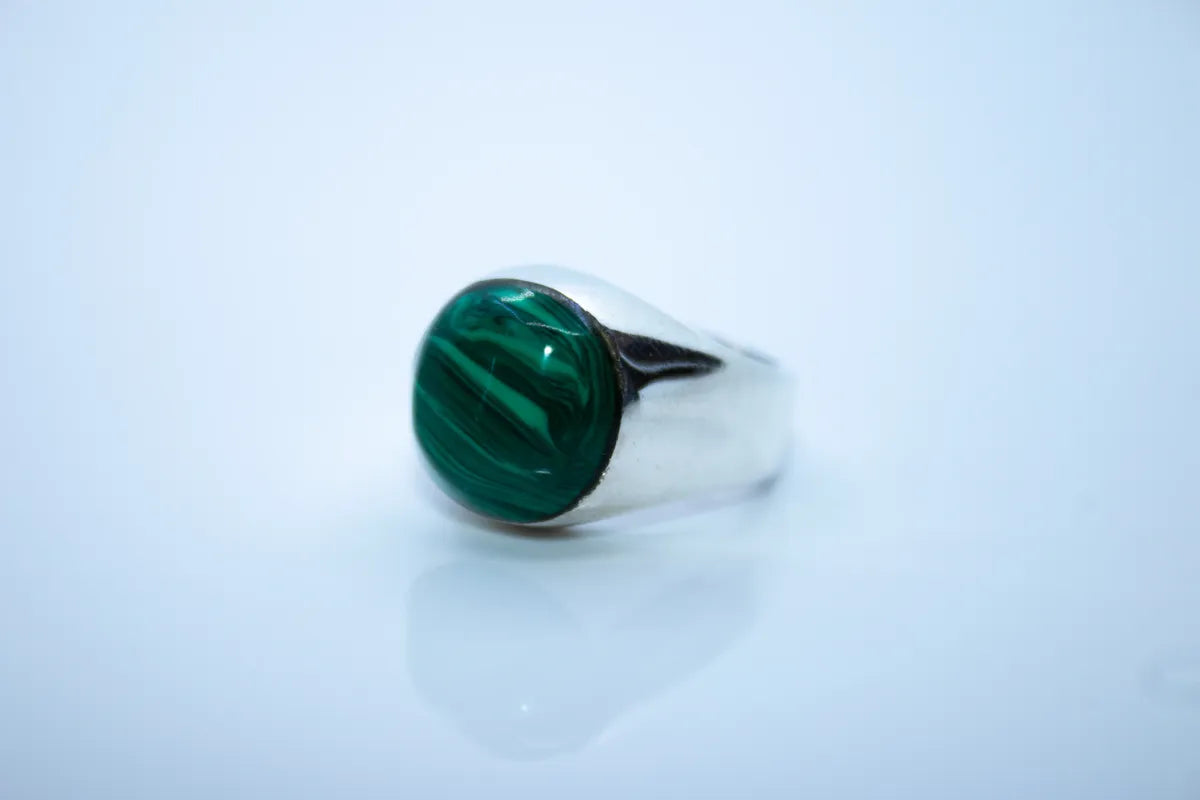 Sterling Silver Malachite Ring