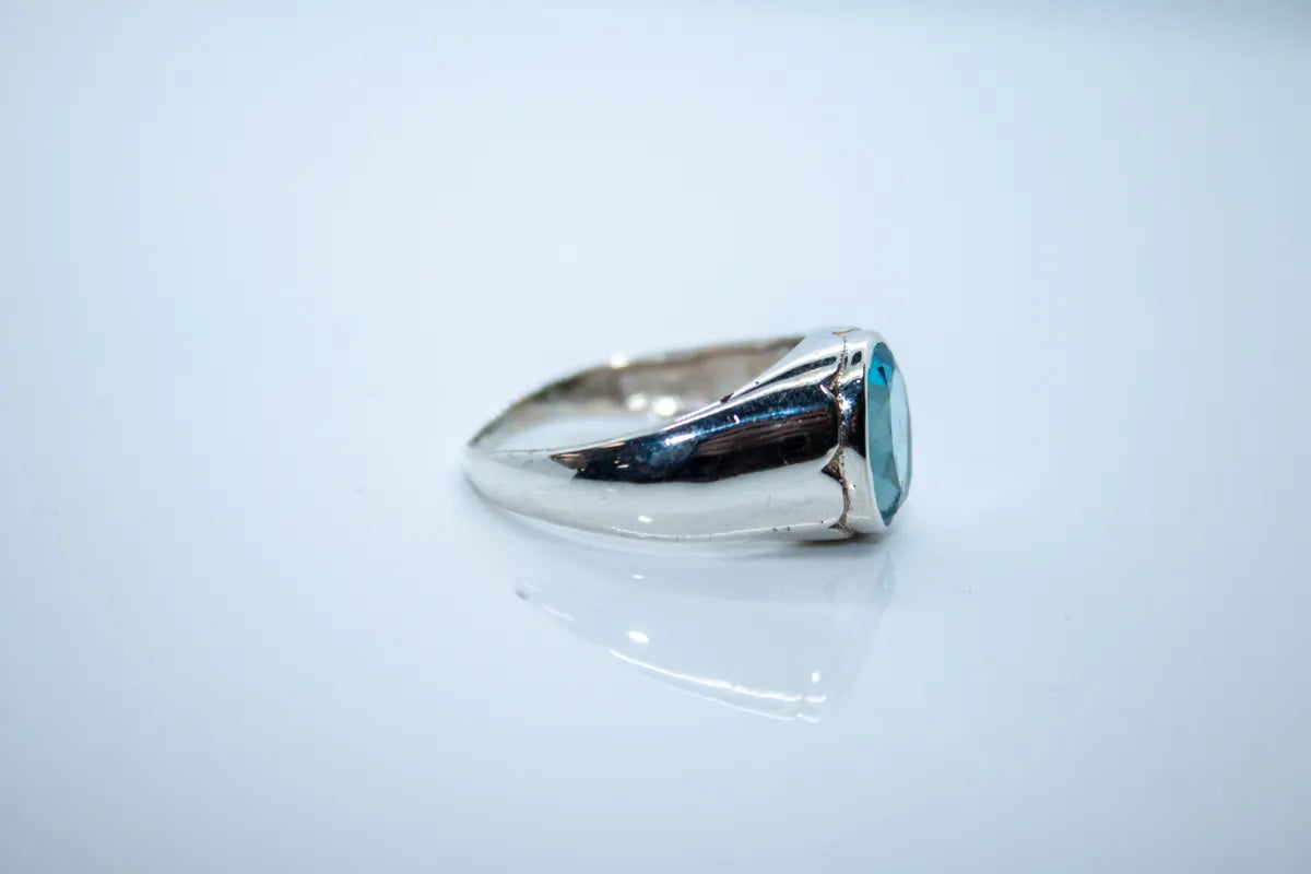 Sterling Silver Sky Blue Topaz Ring