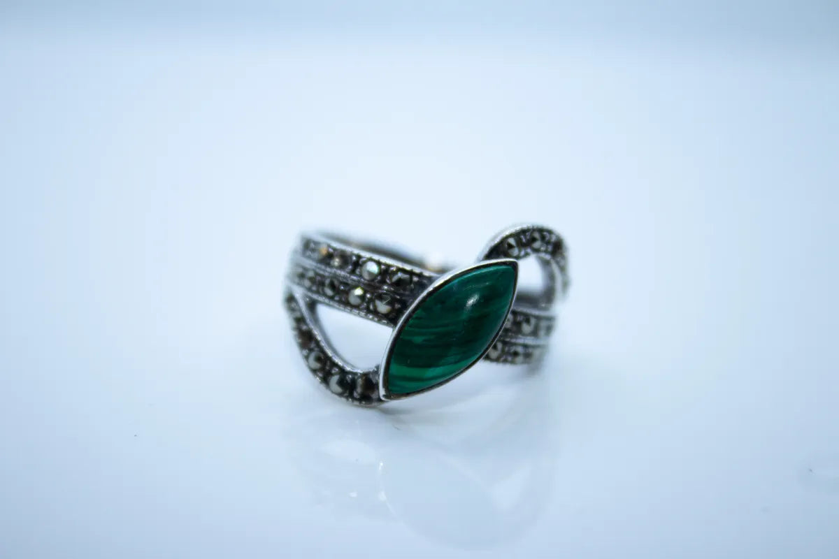 Sterling Silver Malachite Ring