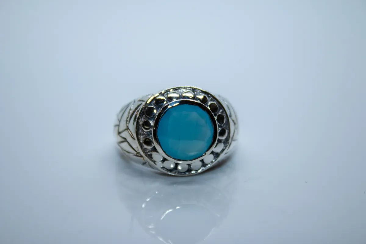 Sterling Silver Chalcedony Ring