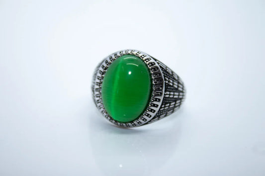 Sterling Silver Green Tiger Eye Ring