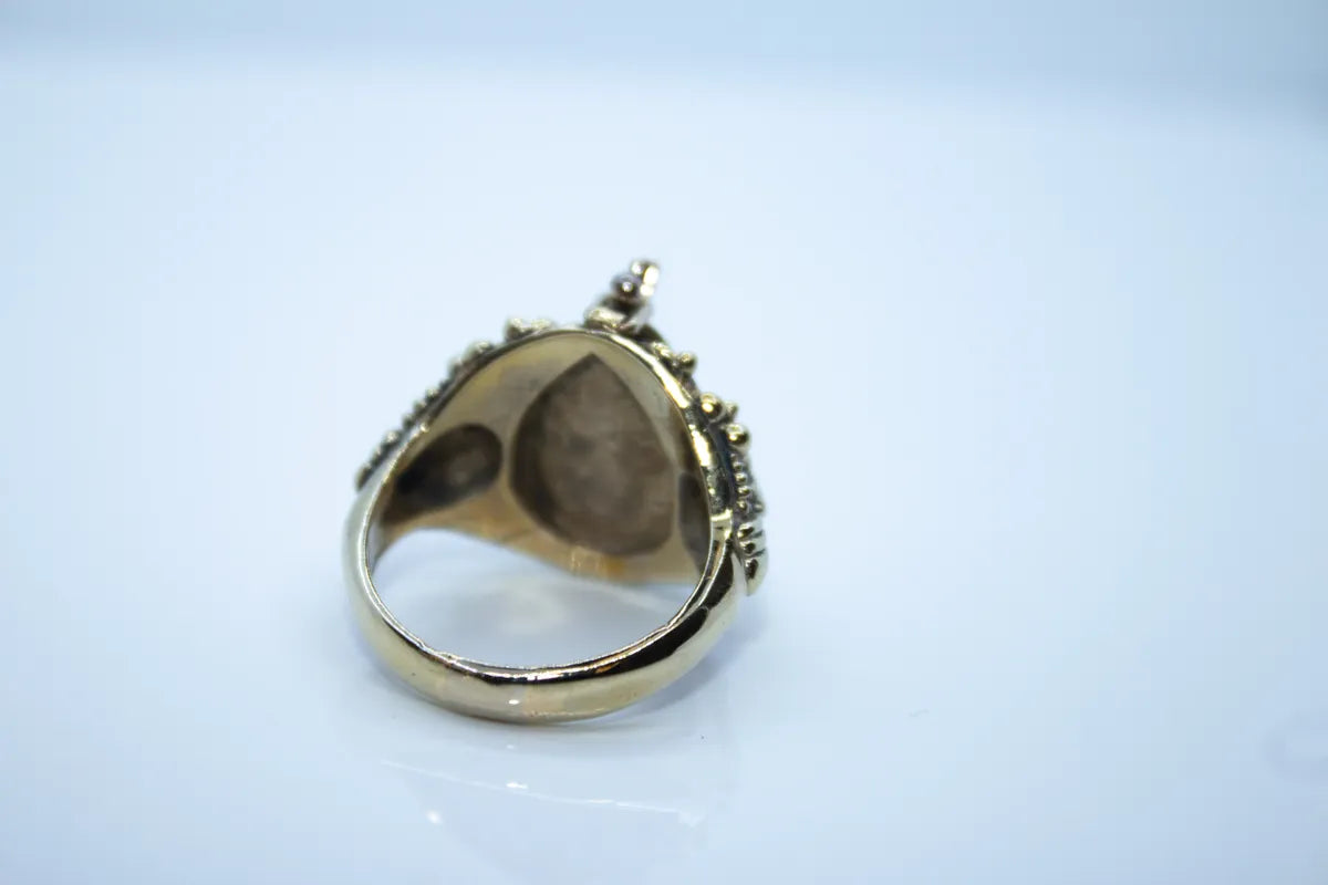 Silver Plated Brass Poison Ring