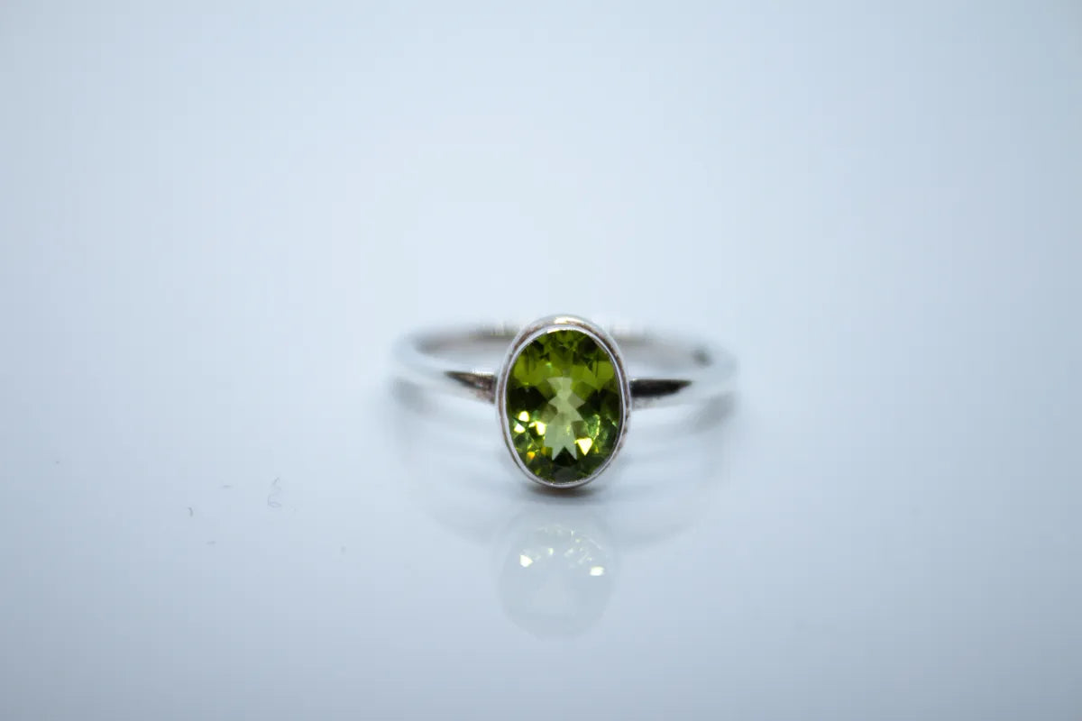 Sterling Silver Peridot Ring