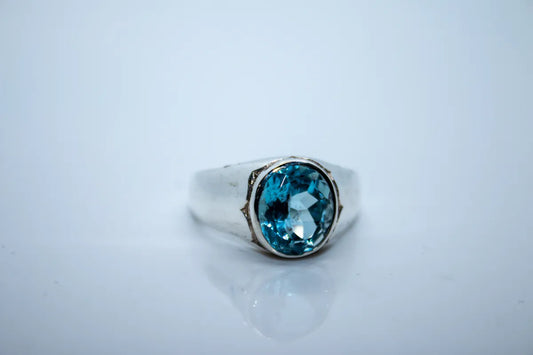 Sterling Silver Sky Blue Topaz Ring