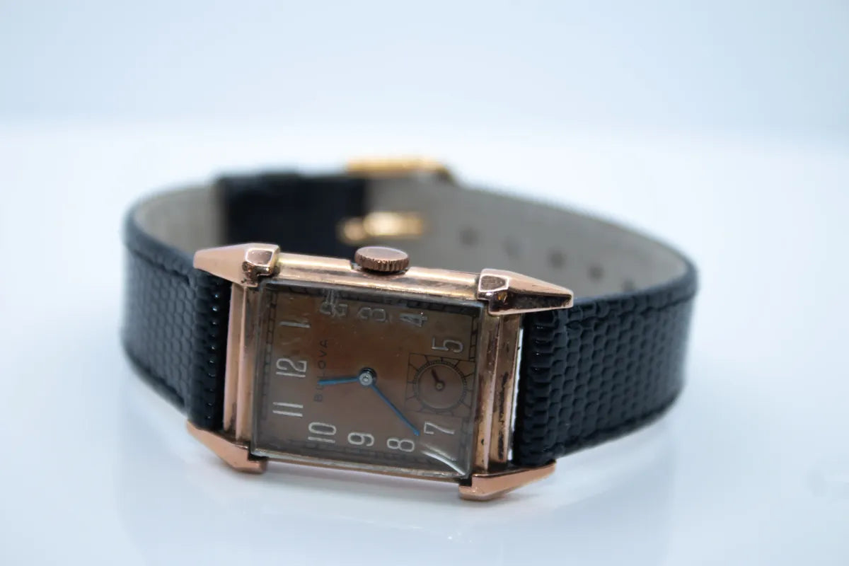 Rose Gold Filled, Gents Bulova Vintage Estate Watch